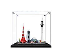 Vetrina in Acrilico per 21051 Architettura di Tokio Blocchi Construcción,Trasparente Teca A Prova di Polvere,compatibile con21051 Architettura di Tokio Modello C,2MM