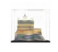 Vetrina in acrilico per il*GO 76435 Gra*nde Sala del Castello di Hogwarts - Scatola di presentazione e deposito trasparente e antipolvere per modelli costruzione collezione (Black-3mm)