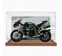 Vetrina in acrilico per L-e*g-o Technic per Kawasaki Ninja H2R Moto 42170, antipolvere, contenitore e organizzazione, dimensioni: 35 x 15 x 20 cm (tinto noce)