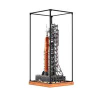 Vetrina in acrilico per Lego 10341 Artemis Space Launch System, scatola antipolvere da 3 mm, espositore compatibile con Lego 10341 (modello non incluso) (3 mm, base con venature del legno)
