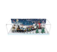 Vetrina in acrilico per LEGO 10361 Treno di Natale, scatola trasparente antipolvere per set da costruzione, decorazione natalizia, nessun modello