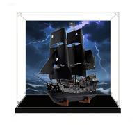 Vetrina in acrilico per Lego 10365 Black Pearl Ship, scatola antipolvere, scatola trasparente, scatola espositiva compatibile con 10365 (solo scatola) (sfondo da 3 mm)