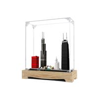 Vetrina in acrilico per Lego 21033 Chicago Architecture Series, espositore antipolvere da 3 mm, compatibile con Lego 21033 (modello non incluso) (trasparente 3 mm A)