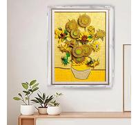 Vetrina in acrilico per LEGO 31215 ART Van Gogh Girasoli, scatola espositiva trasparente antipolvere, cornice fotografica trasparente da parete (solo scatola espositiva) (Stile porta apribile senza