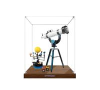 Vetrina in acrilico per Lego 31378 Space Exploration Telescope Building Set, scatola trasparente antipolvere, solo vetrina, compatibile con Lego 31378 (base trasparente B)