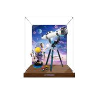 Vetrina in acrilico per Lego 31378 Space Exploration Telescope Building Set, scatola trasparente antipolvere, solo vetrina, compatibile con Lego 31378 (base spray posteriore B)