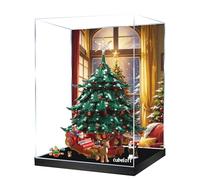 Vetrina in acrilico per Lego 41843 Family Christmas Tree Building Set, scatola trasparente antipolvere, solo vetrina, compatibile con Lego 41843 (spray posteriore A)