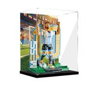 Vetrina in acrilico per Lego 43015 Soccer Legends Classic Goal Moments, scatola trasparente antipolvere, solo vetrina, compatibile con Lego 43015 (spray posteriore A)