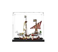Vetrina in acrilico per LEGO 75639 Saiiling Meerry Ship Building Block Set, scatola trasparente antipolvere, vetrina trasparente, scatola da esposizione per Lego 75639, solo scatola (nero-2 mm)