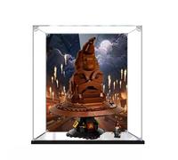 Vetrina in acrilico per Lego 76429, scatola antipolvere compatibile con cappello parlante Lego Harry Potter, modello vetrina regalo (sfondo B)