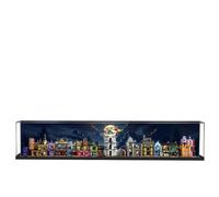 Vetrina in acrilico per Lego 76444 Diagon Alley Building Set, vetrina trasparente, antipolvere, compatibile con Lego 76444 (solo vetrina) (sfondo stampato)