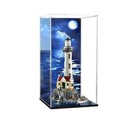 Vetrina in acrilico per Lego Ideas Faro motorizzato 21335 - Vetrina, protegge e decora il modello con contenitore antipolvere, oggetti da collezione (sfondo C)