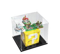 Vetrina in acrilico per Lego Super Mario Question Mark Block 71395 Building Blocks Model Set, vetrina trasparente trasparente antipolvere (modello non incluso)(2mm)