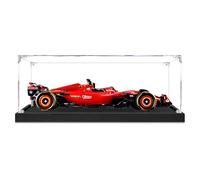 Vetrina in acrilico per LEGO Technic 42207 Ferrari SF-24 modello di auto da corsa, trasparente antipolvere, vetrina per auto modello Le/Go. (65 x 30 x 20 cm) (nero-3 mm)