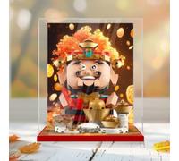 Vetrina in acrilico per modello Le-go 40864 Dio della ricchezza, scatola di visualizzazione antipolvere (solo scatola di visualizzazione) (sfondo 3mm-C)