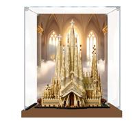 Vetrina in acrilico per modello Lego 21065 Chiesa da strada da gioco (sfondo A)