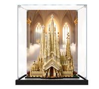 Vetrina in acrilico per modello Lego 21065 Chiesa da strada da gioco (sfondo B)