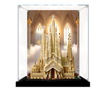 Vetrina in acrilico per modello Lego 21065 Chiesa da strada da gioco (sfondo C)