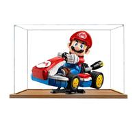 Vetrina in acrilico per modello Lego 72037 Kart, antipolvere, trasparente, vetrina da collezione (modello non incluso) (base in legno 2 mm)