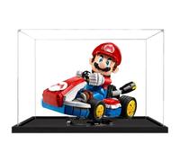 Vetrina in acrilico per modello Lego 72037 Kart, antipolvere, trasparente, vetrina da collezione (modello non incluso) (base nera 3 mm)