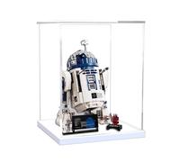 Vetrina in acrilico per robot Lego 75379, antipolvere con protezione UV, su misura per Lego 75379, edizione da collezione (modello non incluso) (trasparente (base bianca))