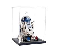 Vetrina in acrilico per robot Lego 75379, antipolvere con protezione UV, su misura per Lego 75379, edizione da collezione (modello non incluso) (trasparente (base nera))