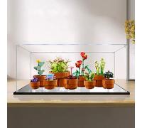 Vetrina in acrilico per set di mini piante in vaso le-go 10329, scatola trasparente antipolvere, facile da montare, per modelli di fiori le-go, regalo per fan di le-go, 45 × 20 × 20 cm (B)