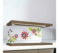 Vetrina in acrilico per set di mini piante in vaso le-go 10329, scatola trasparente antipolvere, facile da montare, per modelli di fiori le-go, regalo per fan delle le-go, 45 × 20 × 20 cm (F)