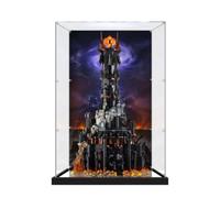 Vetrina in acrilico per The Lord of The Rings: Barad-dûr per Lego 10333, scatola di immagazzinaggio trasparente antipolvere (modello non incluso) (Background Build + Mirror)