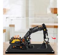 Vetrina in acrilico, progettata per il modello dell'escavatore L-E*GO 42215. Trasparente e antipolvere, ideale per l'esposizione e il collezionismo. Dimensioni: 60 x 30 x 35 cm.5