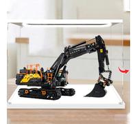 Vetrina in acrilico, progettata per il modello dell'escavatore L-E*GO 42215. Trasparente e antipolvere, ideale per l'esposizione e il collezionismo. Dimensioni: 60 x 30 x 35 cm.3