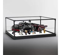 Vetrina in acrilico, progettata per Lego 75389 Millennium Falcon, antipolvere, utilizzata per proteggere il modello da collezione (solo scatola di visualizzazione) (base nera)