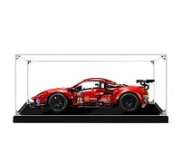 Vetrina in Acrilico Trasparente Antipolvere Auto per 42125 Racing Oggetti da Collezione Modelli Scatola Portaoggetti 3MM con Basamento Pannello Posteriore D