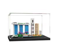 Vetrina in Acrilico Trasparente Antipolvere Espositiva Teca,compatibile con Lego Technic 21057 Architettura di Singapore Blocchi Construcción Modello (solo vetrina) B,2MM