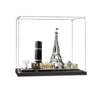 Vetrina in Acrilico Trasparente Compatibile per Le-go 21044 Orizzonte di Parigi Modello,30×15×25CM Teca Custodia Display Case Antipolvere (Senza Modello) B,3MM