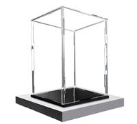 Vetrina in acrilico trasparente con base nera, organizer multi-formato per oggetti da collezione, gioielli, giocattoli e altro ancora, mostra i tuoi tesori (40 x 25 x 30 cm)