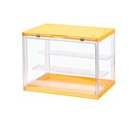 Vetrina in Acrilico trasparente; Multi step per collezione Lego, Statuine, Modellini; Box Espositore Gadget, Action Figure Organizzatore oggetti da collezione; (Giallo, 17*30*23CM)