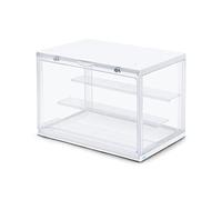 Vetrina in Acrilico trasparente; Multi step per collezione Lego, Statuine, Modellini; Box Espositore Gadget, Action Figure Organizzatore oggetti da collezione; (Bianca, 17*30*23CM)