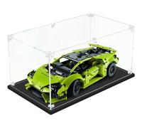 Vetrina in Acrilico Trasparente,Versatile Vetrina Antipolvere,Vetrina Acrilica per Lego Architecture, (Base nera, 30x20x20CM)