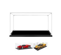 Vetrina in Acrilico Trasparente,Versatile Vetrina Antipolvere,Vetrina Acrilica per Lego Architecture, (Base nera, 60x30x20CM)