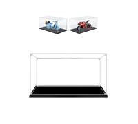 Vetrina in Acrilico Trasparente,Versatile Vetrina Antipolvere,Vetrina Acrilica per Lego Architecture, (Base nera, 40x25x25CM)