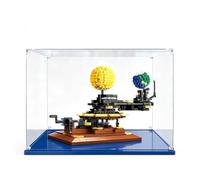 Vetrina in Acrilico Trasparente,Versatile Vetrina Antipolvere,Vetrina Acrilica per Lego Statuette Architecture-Base in Plastica Blu (40x30x30CM)