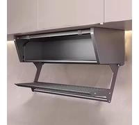 Vetrina in lega di alluminio con ante e mensole, contenitore a doppio strato, facile da installare, 50/60/70/80 cm, ideale per salotti, bagni e cucina (80 x 21 x 34 cm)