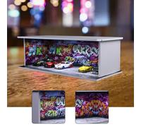 Vetrina Modello Auto Vetrina Espositore Modelli Garage Diorama Parcheggio Porta