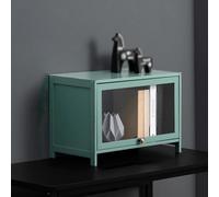 Vetrina moderna Curio con anta in acrilico per oggetti da collezione e libri, ideale per camera da letto, soggiorno e studio