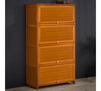 Vetrina nascosta a discesa supporta 50 kg per ripiano, prodotti in bambù, perfetta per sale studio, soggiorni, arredamento moderno per la casa (dimensioni: 23,6 x 12,5 x 55 cm)