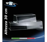 Vetrina Parafiato H30 cm in plexiglass 6 mm aperta su 3 lati idonea per alimenti
