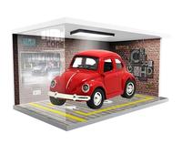 Vetrina per auto giocattolo Garage - Espositore da collezione di modelli con luci, espositore per parcheggio | Scena di garage di parcheggio auto realistica, display decorativo per camere a c