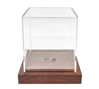 Vetrina per baseball - Espositore per palline autografato in acrilico con supporto e custodia di supporto per baseball | tetto, appartamento,