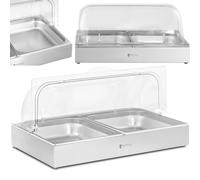 Vetrina per buffet per la colazione con coperchio arrotolabile 2x GN 1/2 2x 4 l